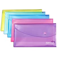 Los mejores  - Rapesco Documentos - Carpeta portadocumentos tamaño sobre- colores variados- 5 unidades- 0690